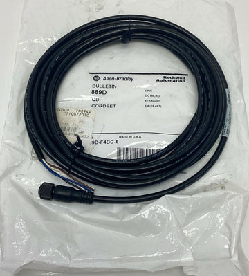 Allen Bradley 889D-FABC-5 Cable 5-Meter 4-Pin, Female Straight Single End - 0