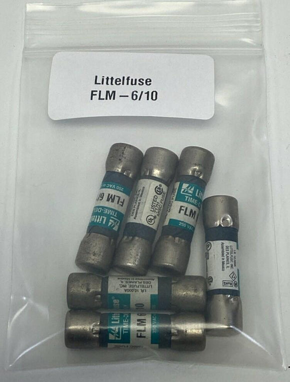 Littelfuse FLM 6/10 Fuse 6/10-Amp, 250VAC (6-Pack)