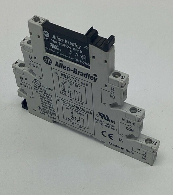Allen Bradley 700-TBS124 Ser B Relay 24VDC Coil, 2-Amp, 240VAC w/ Base