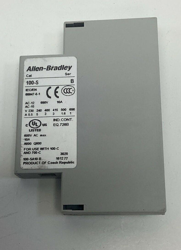 Allen Bradley 100-S Auxiliary Contact 600V, 10-Amp