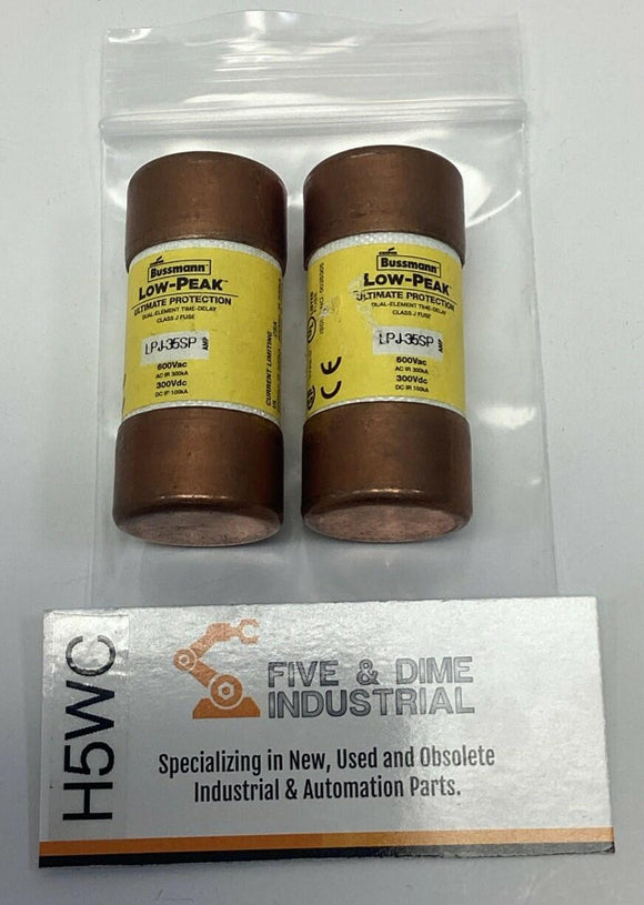 Bussmann LPJ-35SP Low Peak 35-Amp Fuse Class J, 600VAC, 300VDC 2-Pack