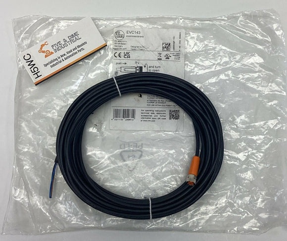 IFM Efector EVC143 M8, 3-Pole Female Single-End Cable 10-Meters