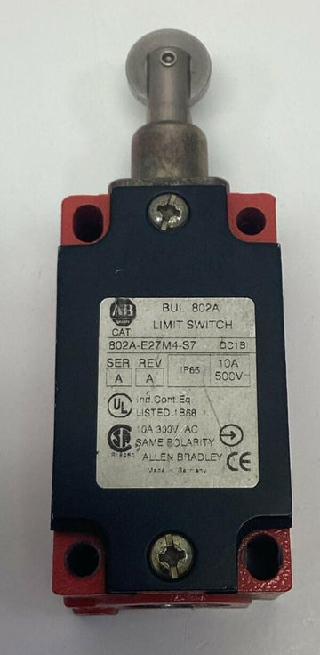 Allen Bradley 802A-E27M4-S7 Steel Roller Limit Switch 10-Amp, 500V - 0