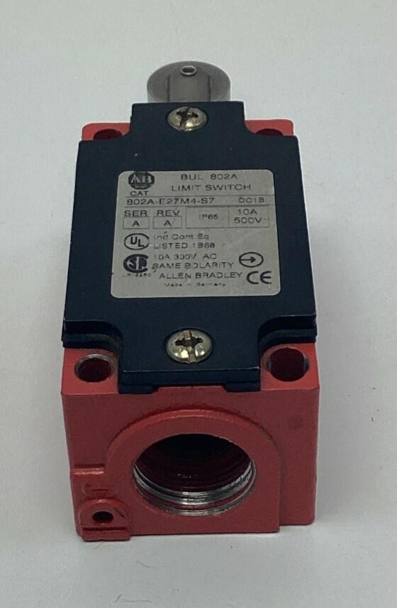 Allen Bradley 802A-E27M4-S7 Steel Roller Limit Switch 10-Amp, 500V