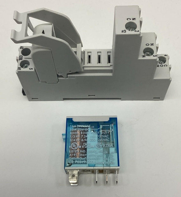 Allen Bradley 700-HK36Z24 10-Amp, 5-Pin Relay w/ Base 700-ADL1R 24 VDC