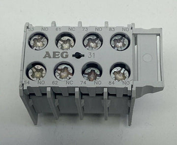 AEG HS05K.31 Auxiliary Contact Block 10-Amp, 750V 3-N.O. , 1-N.C. - 0