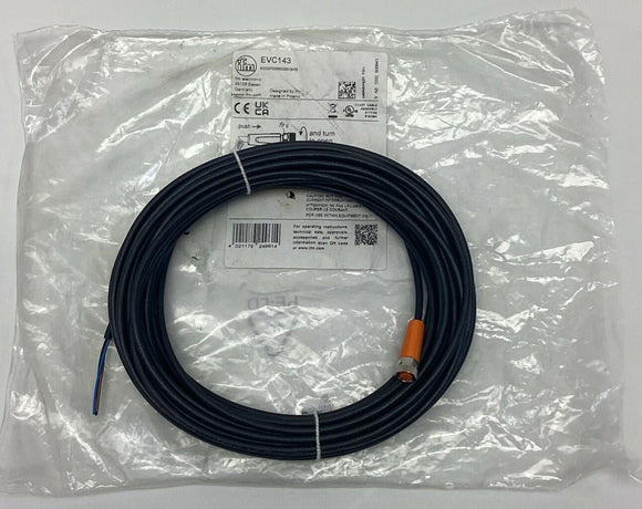 IFM Efector EVC143 M8, 3-Pole Female Single-End Cable 10-Meters