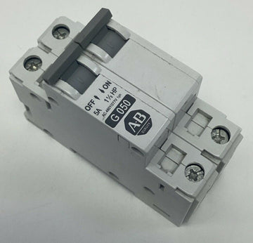 Allen Bradley 1492-CB2-G050 Circuit Breaker 2-Pole, 5-Amp 1-1/2HP  277VAC - 0