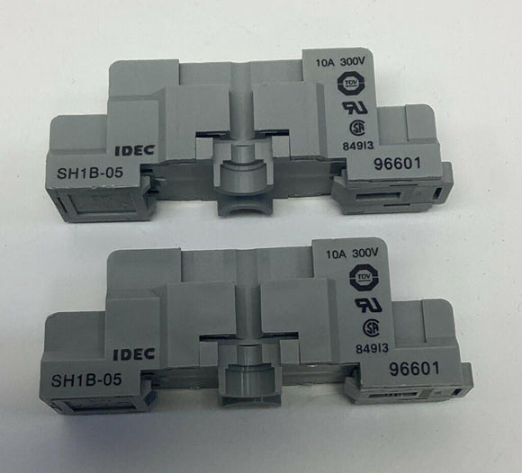 Idec SH1B-05 5-Pin Relay Base DIN Mount 2-Pack