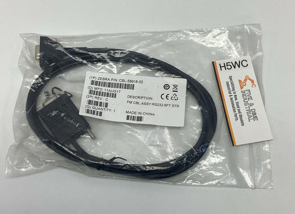 Zebra CBL-58918-02 Data Transfer Cable 6-FT
