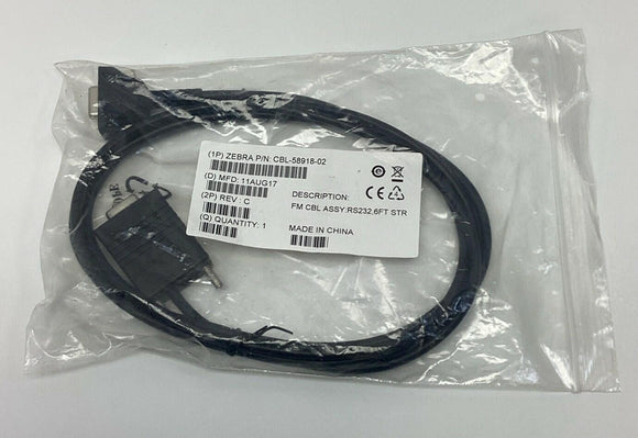 Zebra CBL-58918-02 Data Transfer Cable 6-FT