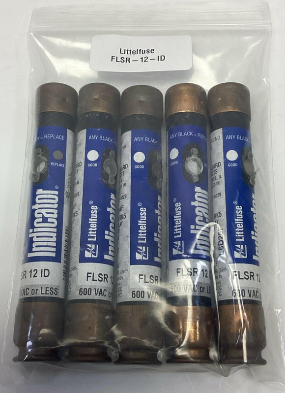 Littelfuse FLSR-12-ID 12-Amp Indicator Fuse 600VAC (5-Pack)