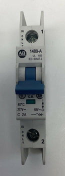 Allen Bradley 1489-A1C020 2-Amp, 1-Pole DIN Mount Circuit Breaker 277VAC, 48VDC-4