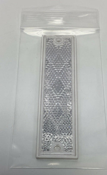 Sate-Lite SAE-A-72 Clear Rectangle Reflector 1-1/8" x 4-3/8" - 0