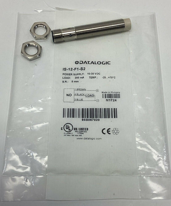 Datalogic IS-12-F1-S2 Proximity Sensor 10-30VDC, M12 Plug