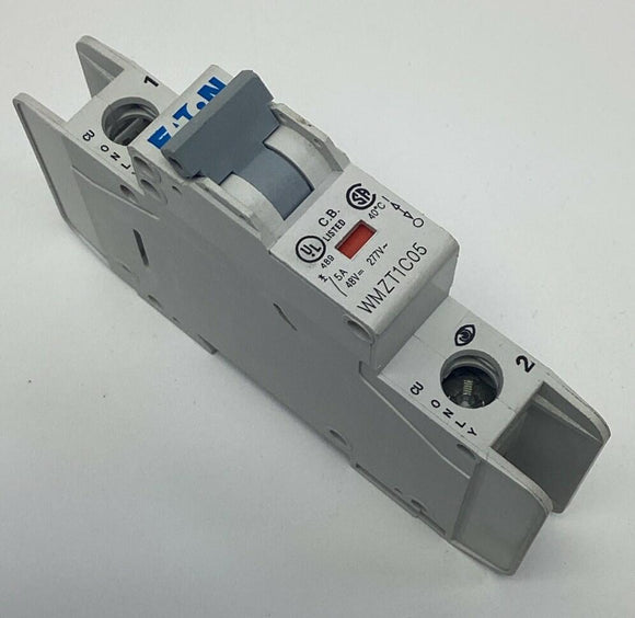 Eaton WMZT1C05 5-Amp, 1-Pole Circuit Breaker 48VDC, 277VAC DIN Mount