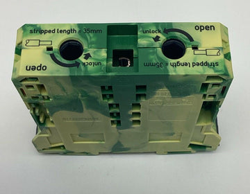 Wago 60308957 2- Conductor Ground Terminal Block, Heavy Duty - 0