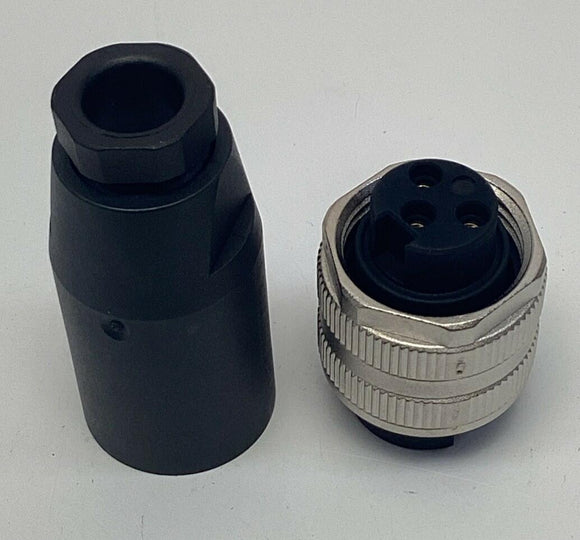 Turck B-4131-0/9 7/8" Straight Male Field Connector 3-Pin, 12-Amp, 600V U6310