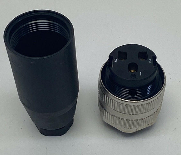 Turck B-4131-0/9 7/8" Straight Male Field Connector 3-Pin, 12-Amp, 600V U6310