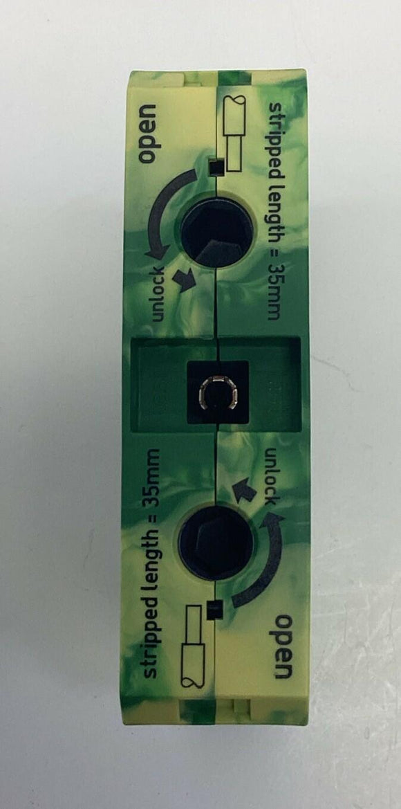 Wago 60308957 2- Conductor Ground Terminal Block, Heavy Duty