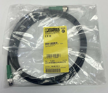 Phoenix Contact 1682333 M8 Male, Straight 3-Positions , 3m M12-M8 Cable Cordset - 0