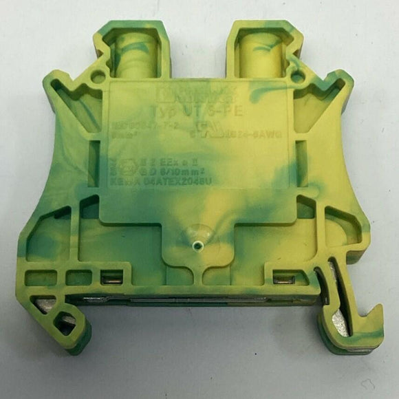 Phoenix Contact UT-6-PE Ground Terminal Block 24-8-AWG (Lot of 4)