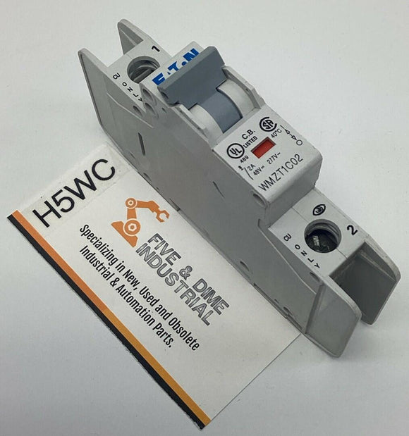 Eaton WMZT1C02 2-Amp, 1-Pole Circuit Breaker 48VDC, 277VAC DIN Mount