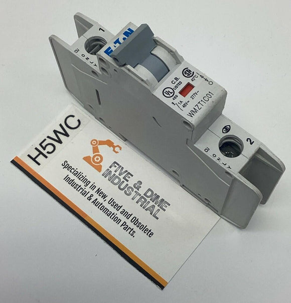 Eaton WMZT1C01 1-Amp, 1-Pole Circuit Breaker 48VDC, 277VAC DIN Mount