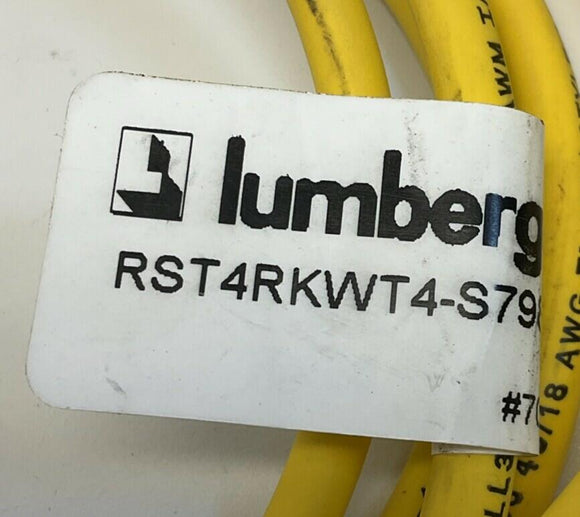Lumberg RST4RKWT4-S798/2M Double Ended M12 4-Pole Male Straight to 90° Female