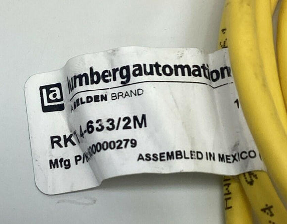 Lumberg RKT-4-633/2M Single End Female Cable M12 4-Pin, 4A, 250V 2-Meters