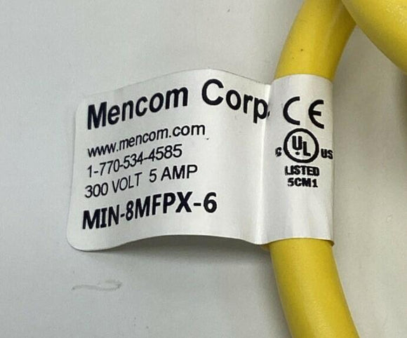 Mencom MIN-8MFPX-6 8-Pole Male / Female Straight Cable 6FT.