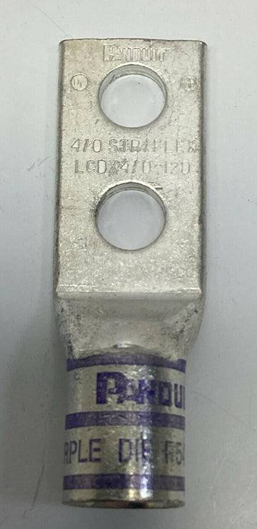 Panduit LCDX4/0-12D 2-Hole Copper Compression Lug (2-Pack) - 0