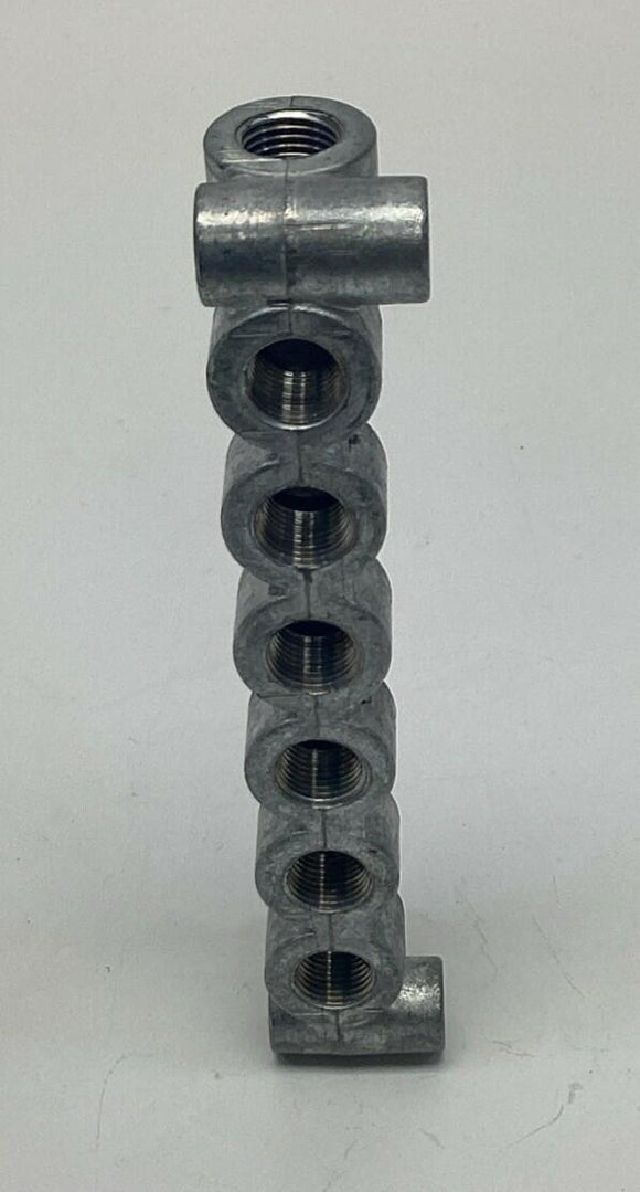 Lube USA 206476 JV-8S 6-Port Single Type Grease PDI Valve RC-1/8"