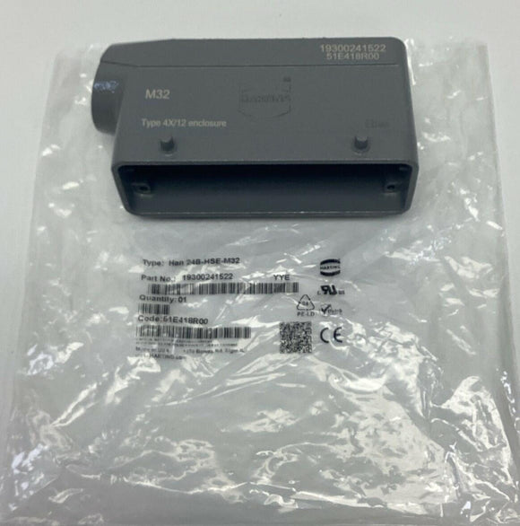 Harting 19300241522 Side Entry Hood HAN-24B-HSE-M32