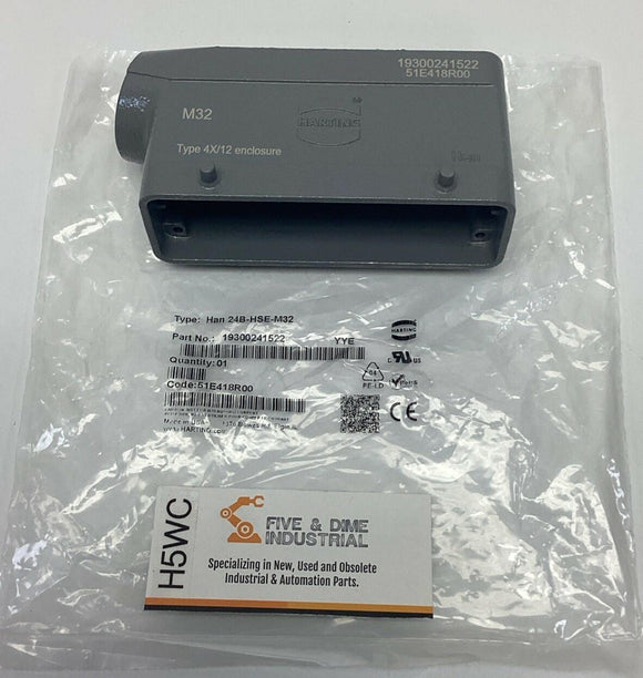 Harting 19300241522 Side Entry Hood HAN-24B-HSE-M32