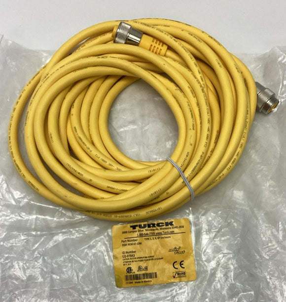 Turck RSM RKM 47/10M 4-Pole Male / Female Straight Minifast Cable, 10M U2-07843