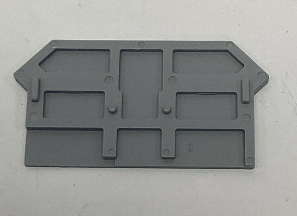 Wago 281-316 Gray 3mm Thick End and Intermediate Plate (25-Pack)