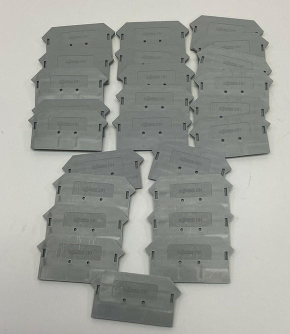 Wago 281-316 Gray 3mm Thick End and Intermediate Plate (25-Pack)