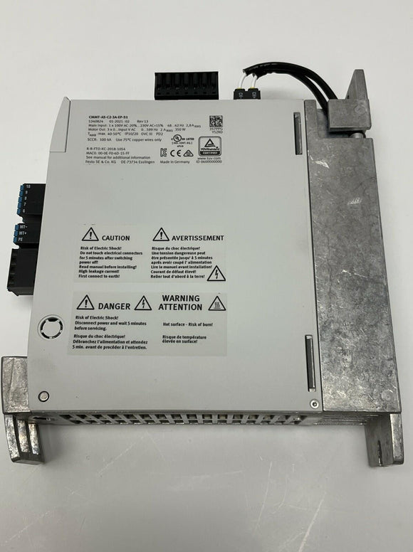 Festo CMMT-AS-C2-3A-EP-S1 Rev. 13 / 5340824 Servo Drive 1 Phase 100/230VAC