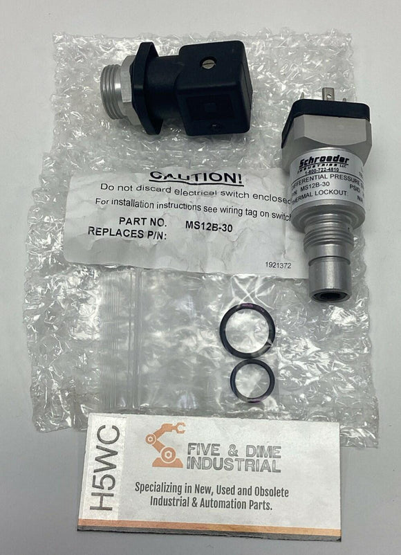 Schroeder MS12B-30 Differential Pressure Switch Sensor w/ Connector