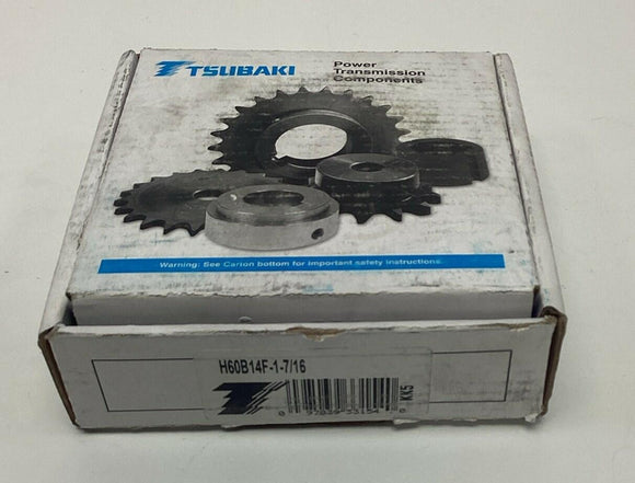 Tsubaki H60B14F 1-7/16 #60 Chain Finished Sprocket, 14 Teeth, 1-7/16" Bore