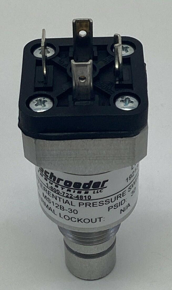 Schroeder MS12B-30 Differential Pressure Switch Sensor w/ Connector