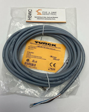 Turck RK 4.4T-4 / U2173 Female, Straight M12 4-Pin Sensor Cable, 4-Meter