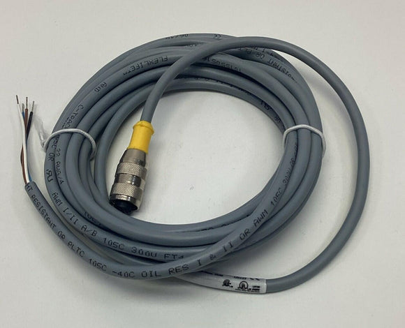 Turck RK 4.4T-4 / U2173 Female, Straight M12 4-Pin Sensor Cable, 4-Meter