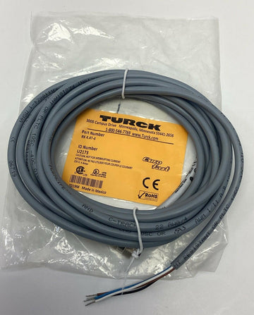 Turck RK 4.4T-4 / U2173 Female, Straight M12 4-Pin Sensor Cable, 4-Meter - 0