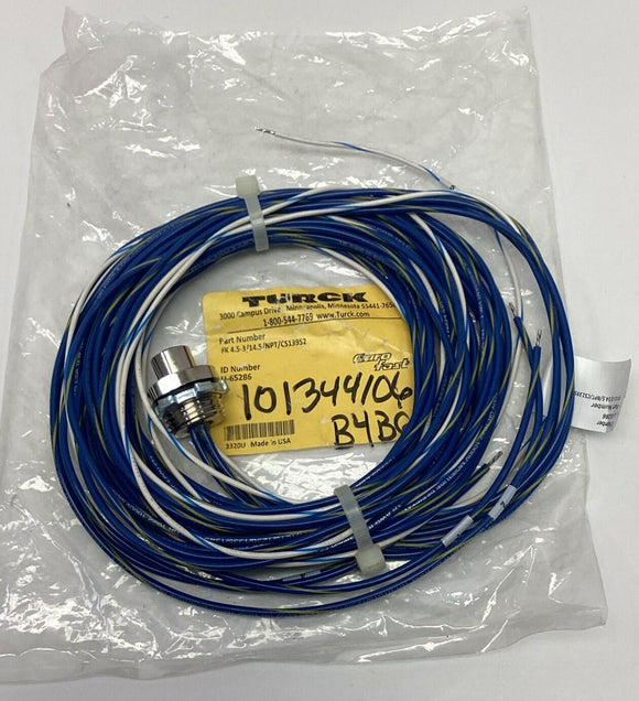 Turck FK 4.5-3/14.5/NPT/CS13952 / U-65286 Female M12 Eurofast Receptacle 4-Pole