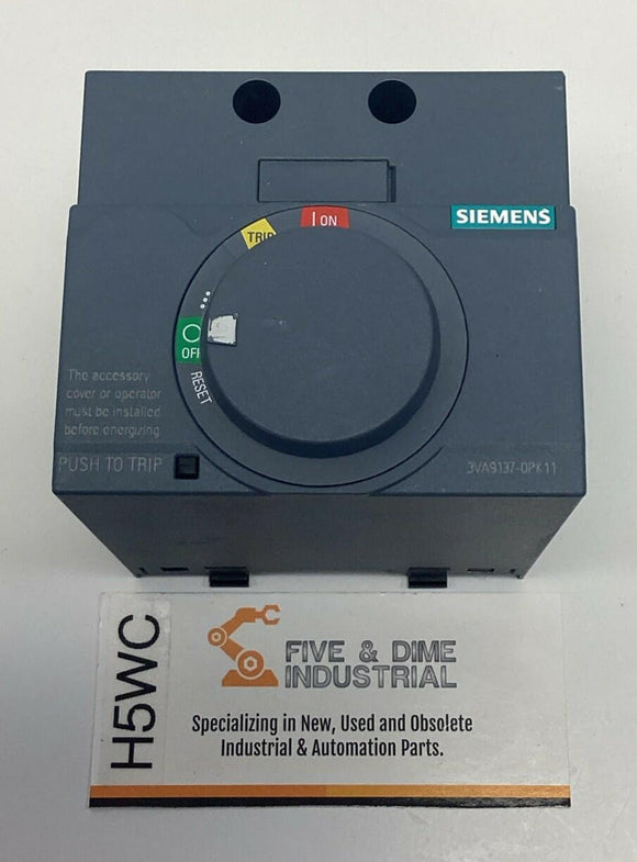 Siemens 3VA9137-0PK11 Side Wall Mount Rotary Operator Module