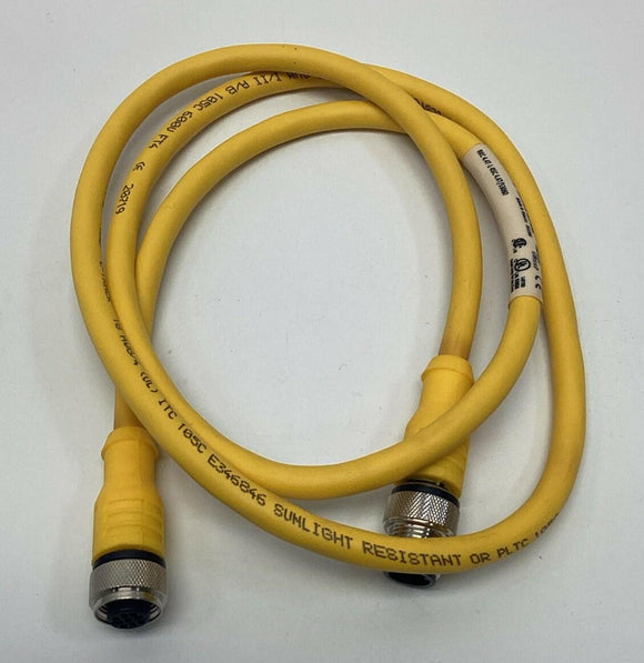 Turck RKC4.4T-1-RSC4.4T/S3060 4-Pin Male/Female Cable 1-Meter U-35778