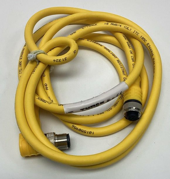 Turck RKC4.4T-2-WSC4.4T/S3060 4-Pin M12 Female to 90° Male Cable, 2M, U-30986
