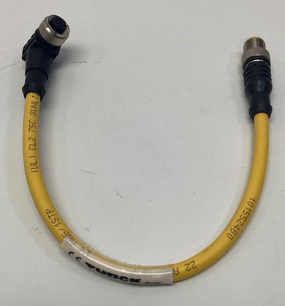 Turck WK4.4T-0.3-RS4.5T/S2501 5-Pin Male/ 90° Female Cable, 0.3M, M12, U-13859